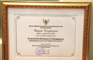 Pemkab Tulungagung Kembali Raih Penghargaan KLA Kategori Utama Dari Kementerian PPPA RI