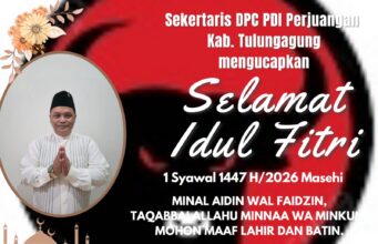 Sekertaris DPC PDI Perjuangan Mengucapkan Selamat Hari Raya Idul Fitri