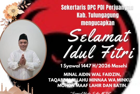 Sekertaris DPC PDI Perjuangan Mengucapkan Selamat Hari Raya Idul Fitri