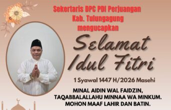 Sekertaris DPC PDI Perjuangan Mengucapkan Idul Fitri