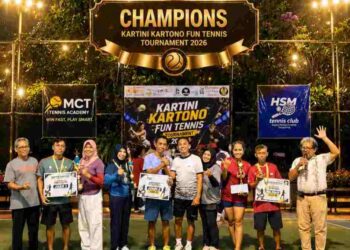 Resmi Dibuka Plt Bupati Tulungagung, Turnamen Tenis Kartini Kartono Fun Tennis 2026 Sukses Digelar