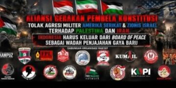 Desak Indonesia Keluar dari “Board of Peace” 36 Elemen Masyarakat Surabaya Gelar Aksi di Depan Grahadi