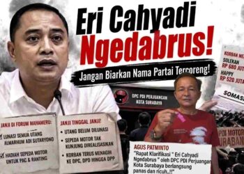 Rapat Klarifikasi ” Eri Cahyadi Ngedabrus ” Oleh DPC PDI Perjuangan Kota Surabaya Berlangsung Panas Dan Ricuh..!!
