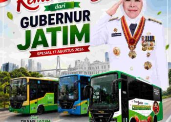 Gubernur Khofifah Hadirkan Kado HUT Ke-81 Kemerdekaan RI, Naik Trans Jatim Gratis Seharian pada 17 Agustus 2026