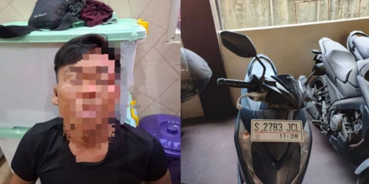 Aksi Curanmor di Parkiran Puskesmas Deket Lamongan Digagalkan Korban, Pelaku Berhasil Diamankan Polisi