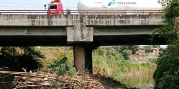 Takut Erosi atau Banjir, Warga Keluhkan Rumpun Pohon Bambu atau Barongan Ori Nyangkut di Tiang Jembatan Brangkal Mojokerto
